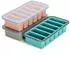 LuxusKollektion Silikonform Gefrierbehälter mit Deckel, 6 Fächer, 150ml, 3er-Set