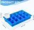 LuxusKollektion Eiswürfelform Silikon XXL mit Deckel, 3er-Pack, blau/grün/lila