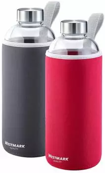 Westmark Viva Trinkflaschen-Set 2tlg., Glas, 1000ml (527422E8)