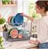 Relaxdays Abtropfgestell 2-stufig mit Besteckkorb, grau, Metall/Kunststoff