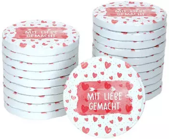 MamboCat Deckel-Set "Mit Liebe gemacht" 20er TO82, mehrfarbig, Metall