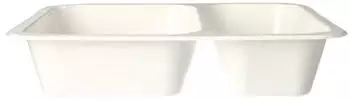 Starpak Mikrowellenschalen PP 2-geteilt 1205ml wei&szlig;, 50 St&uuml;ck (88440)
