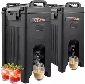 VEVOR Thermo-Getränkespender 19L, Heiß- und Kalt, schwarz