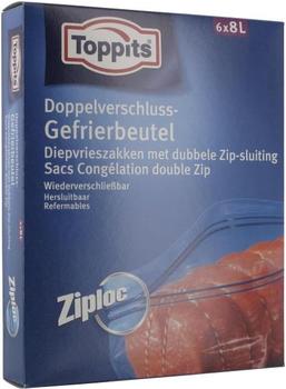 Toppits Doppel-Zip-Verschluss Gefrierbeutel 8L