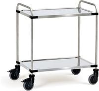Fetra Edelstahl-Etagenwagen, Tragl. 120kg, 2 Etage(n), Ladefl. LxB 800x500mm