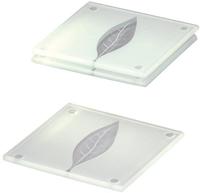 Zeller 26232, Zeller Untersetzer transparent 10,0 x 10,0 cm 4-tlg.