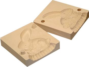 Hofmeister Holzwaren Butterform 2-tlg eckig Hase