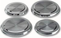 Relaxdays Herdabdeckplatten Edelstahl 4er Set, Herdplatten Abdeckung bis 20 cm