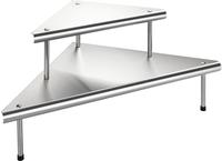 WENKO K&uuml;chen-Eckregal Mod. Massivo Duo mit 2 Ablagen Edelstahl rostfrei 2045030500