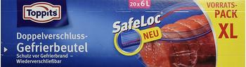 Toppits Doppelverschluss-Gefrierbeutel 6l, 20 St