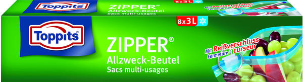 Toppits Zipper Allzweckbeutel 8x3L