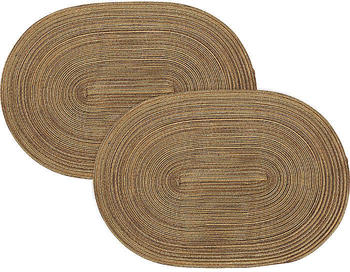 Pichler Textil Tischset Samba im 2er-Pack braun-beige oval: 33x48 cm