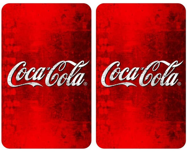 Zeller Herdabdeckplatte 2er Set Coca Cola