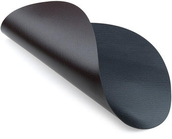 LINDDNA Curve double Tischset L schwarz/ braun - braun