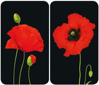 WENKO Herd-Abdeckplatte "Universal Modell Mohn" Herdabdeckung f&uuml;r alle Herdarten,