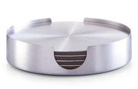 Zeller 27239, Zeller Untersetzer silber, schwarz 10,0 cm 7-tlg.
