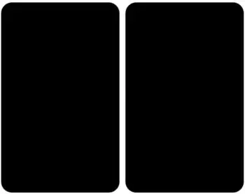Wenko Abdeckplatten 2er Set Universal Glas Schwarz