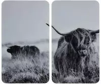 WENKO Herd-Abdeckplatte "Universal Modell Highland Cattle" Herdabdeckung f&uuml;r...