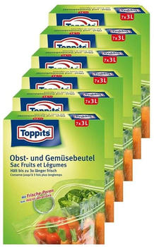 Toppits Obst- und Gemüse-Beutel 7x3Liter ( 6er Pack)