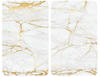 WENKO Herd-Abdeckplatte »Universal Marmor Gold«, (Set, 2 tlg.)