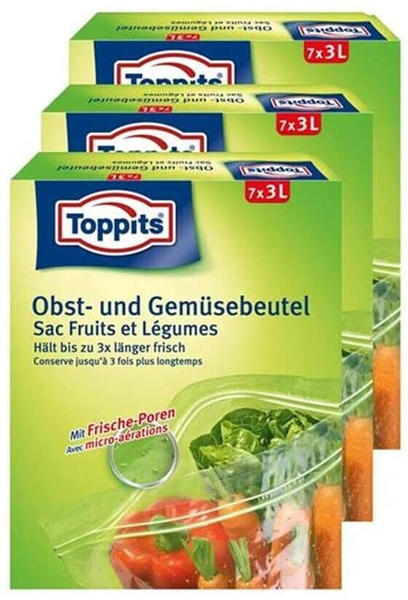 Toppits Obst- und Gemüse-Beutel 7x3Liter ( 3er Pack)