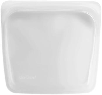 Stasher Sandwich Bag Silikonbeutel für Lebensmittel abwaschbarer Zip Beutel, transparent 21 x 20,3 x 1,3 cm / 440 ml