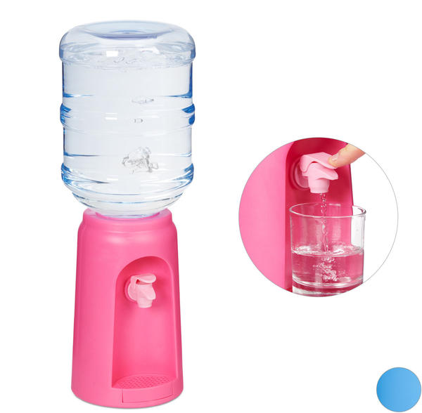Relaxdays Wasserspender mit Tank pink