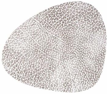 LINDDNA Curve Glasuntersetzer 11 x 13 cm Hippo weiß-grau