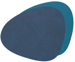 LINDDNA Glasuntersetzer Curve Double, Nupo midnight blue / petrol