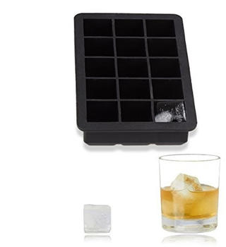 Kempel Workwear Relaxdays Eiswürfelform aus Silikon für 2,5 cm Eiswürfel schwarz
