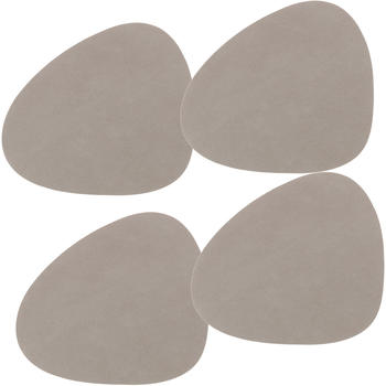 LINDDNA Glasuntersetzer Curve Nupo hellgrau (4er-Set)
