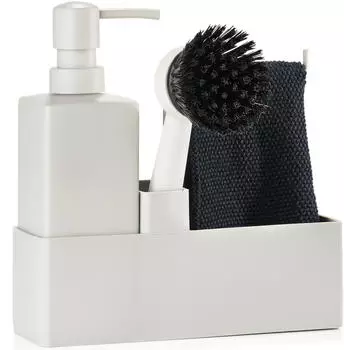 Zone Denmark Geschirrspül-Set 4-tlg warm grey + Putztuch