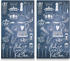 NeueTischkultur Herdabdeckplatten Set 2-teilig Lovely Kitchen blau 20884793
