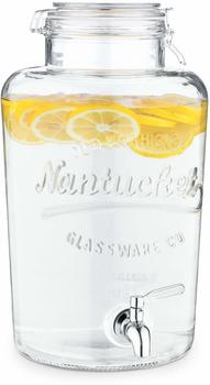 Navaris Getränkespender 51379.01 8 Liter, Glas, mit Zapfhahn