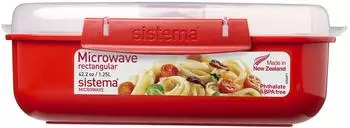 Sistema Mikrowellengeschirr 1114, Kunststoff rot, Schale, 1,25 Liter