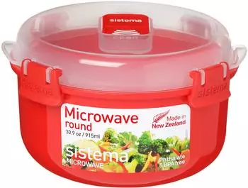 Sistema Mikrowellengeschirr 1113, Kunststoff rot, Schale / Dose, 915 ml