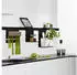 Kesseböhmer Linero Mosaiq Küchenreling Nischensystem schwarz 900mm