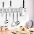 LuxusKollektion Magnetleiste mit 3 Haken & Anti-Rutsch-Matte, Edelstahl, 40cm
