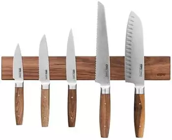 GEFU ENNO Magnetleiste für Messer, Walnussholz, 42cm (13957)