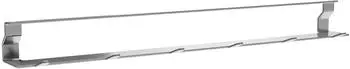 Kesseb&ouml;hmer Linero Style K&uuml;chenreling-Set mit 6er Hakenleiste, Edelstahloptik, 600-1800mm