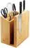 Relaxdays Messerblock magnetisch, doppelseitig, Utensilienhalter, Bambus (21,5x19x13cm)
