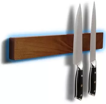 LuxusKollektion Magnet-Messerhalter aus Akazienholz, dunkel, 40,6cm