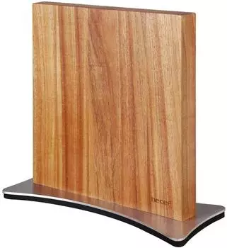 LuxusKollektion Magnetischer Messerblock beidseitig, Naturholz, Edelstahlfuß (10 Zoll)
