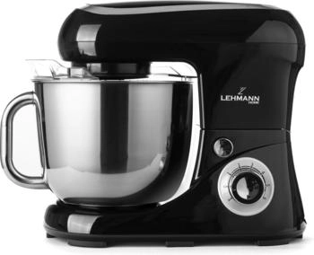 Lehmann K&uuml;chenmaschine mit Edelstahlsch&uuml;ssel 1300W 5L Schwarz