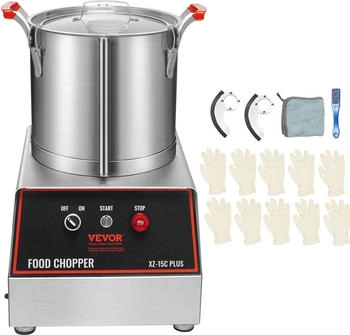 VEVOR Küchenmaschine Gemüsezerkleinerer 1400W 17,62L Silber