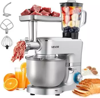 VEVOR multifunktionale Küchenmaschine 1500W SM-1503BM