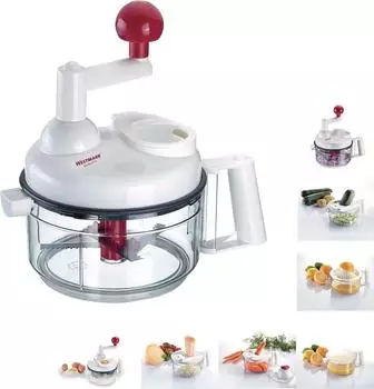 Westmark Multi-Kulti Manuelle Küchenmaschine 9-in-1, Edelstahl/Kunststoff (97142260)