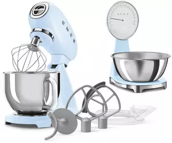 Smeg Bundle Küchenmaschine und Küchenwaage 50's Style KSF01-SMF05 Pastellblau