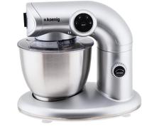 H.Koenig KM80 K&uuml;chenmaschine / 5 L Sch&uuml;ssel aus Edelstahl / bis zu 2kg Teig / 3