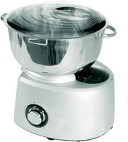 Syntrox Germany XXL 5,8 Liter Edelstahl Silber Food Processor K&uuml;chenmaschine mit